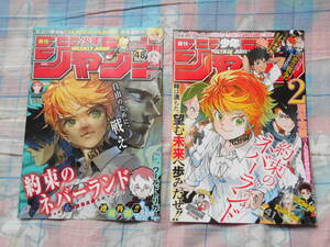 約束のネバーランド 表紙 切り抜き ５枚 週刊少年ジャンプ