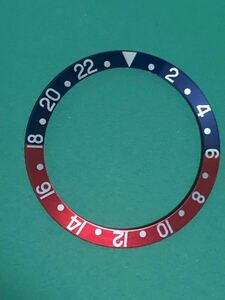 ★ROLEX GMT-MASTER GMTマスター用純正ベゼルインサート　赤青ペプシベゼル　希少なハネあり美品／17600、17610