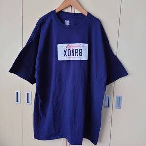 Hanes ヘインズ　US古着半袖Tシャツ 2XL【大きいサイズ】ネイビー×ホワイト コットン　168-7A3017