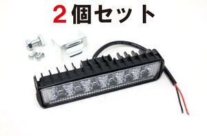 防水薄型車載LED補助灯・作業灯・路肩灯 ホワイト 12V/24V対応 6LED 2個 タイヤ灯やキャンピングカーの作業灯に デッキライト ワークライト