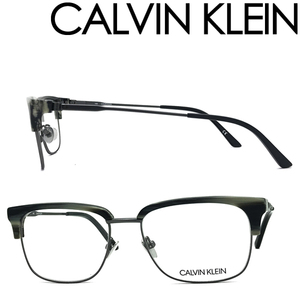 CALVIN KLEIN メガネフレーム カルバンクライン マーブルブラック×マットガンメタル 眼鏡 00CK-18124-018