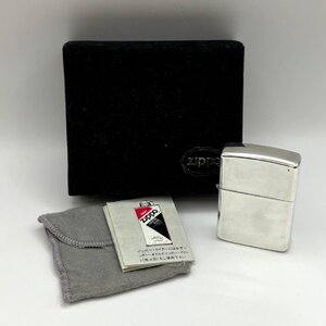 1円～/ZIPPO/ジッポー/STERLING/スターリング/イタリックロゴ/シルバーカラー/1991年製/箱・付属品付/ライター/煙草/火花OK/ジャンク/R051