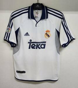 00-01 レアル・マドリッド REAL MADRID RMCF(H)＃7 ラウール RAUL 半袖 adidas リーグ仕様 M-2