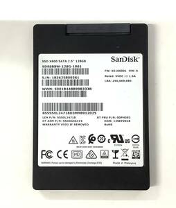 K6051335 SanDisk SATA 128GB 2.5インチ SSD 1点【中古動作品】