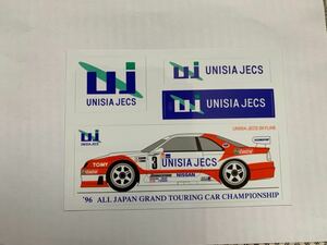 1996年 JGTC ハセミスポーツ ユニシアジェックス スカイラインステッカー 長谷見昌弘 日産スカイラインGT-R R33 ニスモスーパーGT