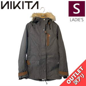 【OUTLET】 NIKITA DISTORTION PARKA JKT CHARCOAL Sサイズ レディース スノーボード スキー ジャケット JACKET アウトレット