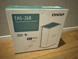 中古美品 QNAP TAS-268 NAS 2-bay 120GB HDD 2台付き QTSとAndroidのコンボNAS