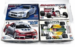 1円~ TAMIYA プラモデル まとめ売り ユニシアジェックス スカイライン GT-R マクラーレンMP4/8フォード 等 プラモデル 中古品 現状品 □