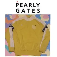 PEARLY GATES イエロー ジップアップセーター