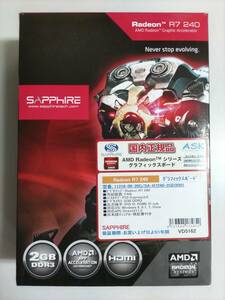 ASK SAPPHIRE AMD Radeon R7 240 11216-00-20G/SA-R7240-2GD3R01 動作品