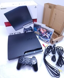 美品/動作品 SONY ソニー PlayStation3 PS3本体 CECH-2000A 120GB ブラック プレステ3 ゲーム機 FW4.81 箱付 ゲームソフト セット(H-116)