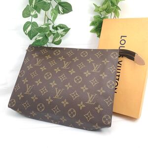 t724 【美品】LOUIS VUITTON ルイヴィトン モノグラム ポッシュトワレット26 M47542 ポーチ シリアル AN0911