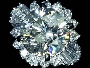 IKL13771SS【1円～】新品【RK宝石】《Diamond》カット:VERY GOOD 極上ダイヤモンド 特大1.512ct!! 極上脇石ダイヤ Pt900 超高級リング