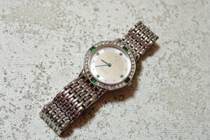 F1082 VALENTINO ROLENTA/バレンチノ ロレンタ PLATINUM COATING 文字盤 メンズ 腕時計 アクセサリー ヴィンテージ クォーツ 不動品