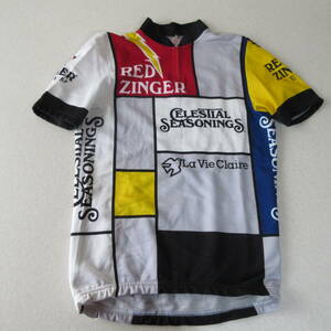 ○80s 90s Santini◆RED ZINGER TEAM サイクルウエア サイクルジャージ La Vie Claire ヴィンテージ◆メンズ マルチ Mサイズ