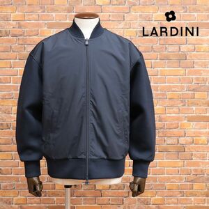 23秋冬/LARDINI/XSサイズ/ハイブリッド ブルゾン ITLB15 ITEL6107 撥水 高機能 ダンボールニット イタリア製 新品/紺/ネイビー/jc106/