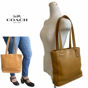 OLD COACH オールドコーチ COACH VINTAGE コーチ ヴィンテージ MADE IN USA 9305 トートバッグ ショルダーバッグ ベージュ系 アーカイブ