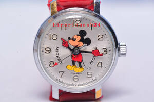 即決　★ 美品 　★ BRADLEY　 ★ ミッキーマウス １７石　手巻き腕時計　 ★ OH済み　ブラッドレイ　ディズニー