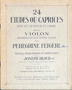 Peregrine Feigel 24 Etudes (2ヴァイオリン)輸入楽譜 洋書