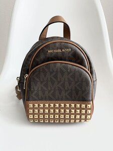 【送料込】MICHAEL KORS　マイケルコース リュック　バッグ　ブラウン×ゴールド　ショルダー　可愛い　おしゃれ　お出掛け　6447732