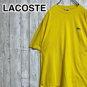 ☆定番古着☆ ☆送料無料☆ LACOSTE ラコステ 半袖 Tシャツ 4 イエロー ワニ 22-80