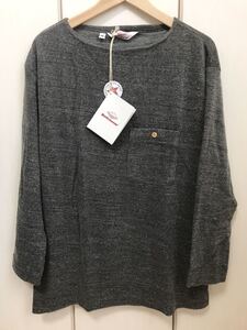 【新品】 Battenwear バテンウェア / The Boatneck / M グレー / 9部丈 パイル ボートネック ロンT