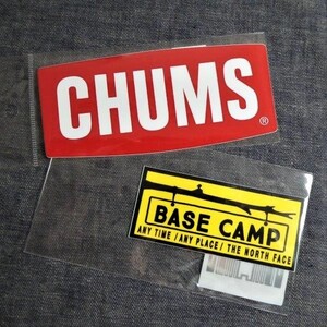 TNF CHUMS ステッカー 2枚セット NN32229 BC CH62-1072 未使用 防水素材