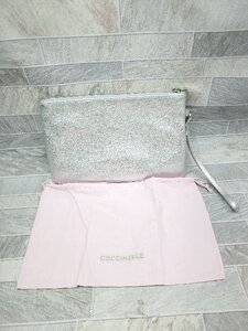 ◇ ◎ COCCINELLE ポーチ クラッチバッグ シルバー レディース P