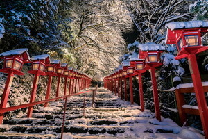 ジグソーパズル 1000ピース 冬織りなす絶景　貴船神社（京都）50x75cm 10-1435　送料無料 新品