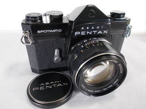 フィルムカメラ 整備済 完動品　Pentax SP + レンズ Super-Takumar f/1.4 50mm　P145