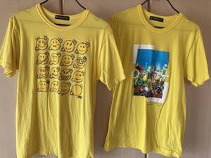 Tシャツ　☆　廃番古着　24時間テレビ　愛は地球を救う　ニコちゃん　蜷川実花　黄色　Mサイズ　チャリティシャツ　ファッション衣類