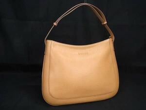 1円 ■美品■ LOEWE ロエベ レザー ワンショルダー ショルダーバッグ 肩掛け レディース ライトブラウン系 BN0242