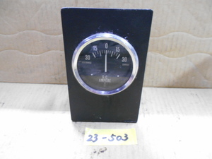 23-503 SKC㈱　 D,C,AMPERE 船舶用 電流計 ステー付き 中古品