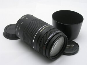 ★ハローカメラ★1円スタート★4805 CANON ZOOM LENS EF 75-300mm F4-5.6 III USM フード付 【難有：動作品】、現状、1円スタ－ト　即決有