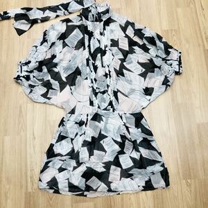 中古 ダイアン フォンファステンバーグ DIANE von FURSTENBERG ボータイ ワンピース シルク サイズ 0　レディース