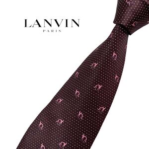 LANVIN ネクタイ ドット柄 動物柄 ランバン m1490