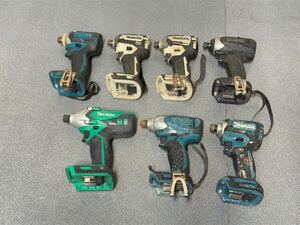 makita“ M695D, TD171D, TD137D, TD134DX2 ”インパクトドライバー マキタ 電動工具 インパクトドライバ 7個セット!動作未確認ジャンク!!