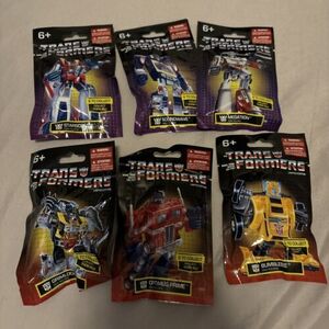 FULL SET of 6 Transformers Mini Figures Prexio 2" NEW Autobots & Decepticons 海外 即決