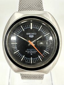 【5M60】1円スタート SEIKO 5 SPORTS 23JEWELS / 6106-8560 セイコー スポーツ 稼働品 自動巻き デイデイト メンズ 腕時計 