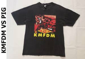 【送料無料】激レア 90s 00s KMFDM VS PIG バンドTシャツ メンズ L Steadman by Hanes インダストリアル RAMMSTEIN マリリンマンソン