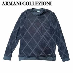 ARMANI COLLEZIONI アルマーニ トップス トレーナー グレー タオル生地 S