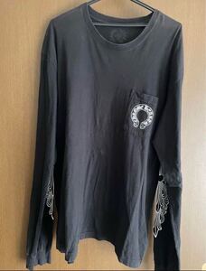 Chrome Hearts クロムハーツ ロンT 長袖Tシャツ 長袖 Tシャツ カットソー 黒 XXL 2XL ロゴ ブラック BLACK クロス 