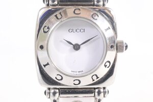 【ト足】グッチ GUCCI 6300L ホースビット SS レザー クォーツ レディース 腕時計 CO259CSS2H