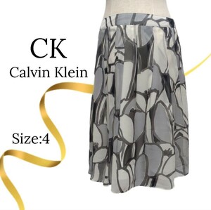 ★美品★Calvin Klein　カルバンクライン　フレアスカート　シフォン