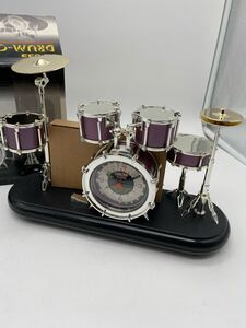 1スタ　DRUM-CLOCK AL-033 ドラム型置き時計