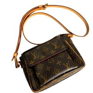 極美品　ルイヴィトン 　モノグラム 　ヴィバシテPM ショルダーバッグ　LOUIS VUITTON レディース　PVC レザー