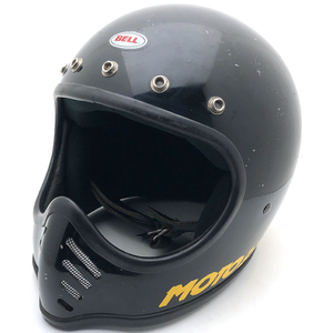 送料無料 BELL MOTO3 BLACK 57cm/ベルモト3黒ブラックビンテージヘルメットvmxオフロードフルフェイスモトクロスmoto4starmadmax70s80s