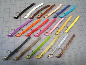 鹿革トラウトガムロング　６本セット　＃８ 20色　ハンドメイド　0.45ｇ