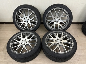 【最落なし１円売り切り】★4本タイヤアルミセット★ ＦＥＤＥＲＡＬスーパースピード５９５ 225/40ZR18 LXRYHANES18×8J（5H100）45