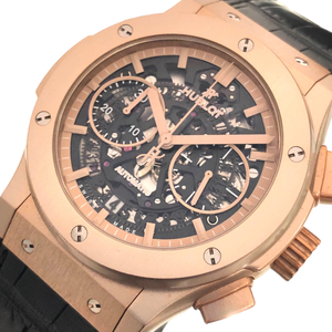 ウブロ HUBLOT クラシック アエロフュージョン アルミニウムピンク 525.UP.0192.RX.JPN アルミニウム/純正ベルト 腕時計 メンズ 中古